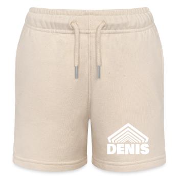 First name Denis - Kids Organic Sweat Shorts by Stanley/Stella - soft Ecru - Front