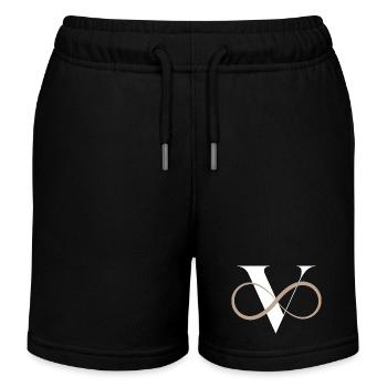 Unendlicher Buchstabe V - Kinder Organic Joggingshorts Mini Bolter von Stanley/Stella - Schwarz - Vorne