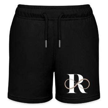 Unendlicher Buchstabe r - Kinder Organic Joggingshorts Mini Bolter von Stanley/Stella - Schwarz - Vorne