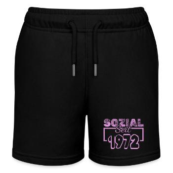 Social Worker 1972 - Kids Organic Sweat Shorts by Stanley/Stella - black - Front
