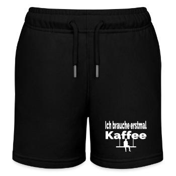 Kaffee - Kinder Organic Joggingshorts Mini Bolter von Stanley/Stella - Schwarz - Vorne