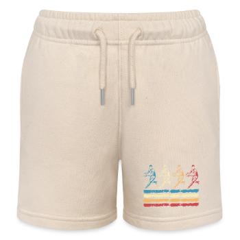 Retro-Rugby - Kinder Organic Joggingshorts Mini Bolter von Stanley/Stella - Natur - Vorne