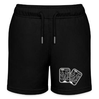 Micro-puce 2 - Short de jogging enfant bio Stanley/Stella - noir - Devant