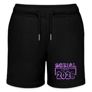 Social Worker 2028 - Kids Organic Sweat Shorts by Stanley/Stella - black - Front