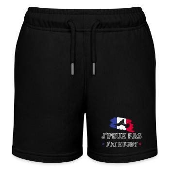 I can't I have rugby - Kids Organic Sweat Shorts by Stanley/Stella - black - Front