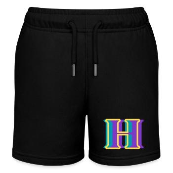 Mehrfarbiger Buchstabe h – originelle Geschenkidee - Kinder Organic Joggingshorts Mini Bolter von Stanley/Stella - Schwarz - Vorne