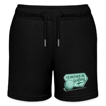 Je préfère jouer au golf Golf - Short de jogging enfant bio Stanley/Stella - noir - Devant