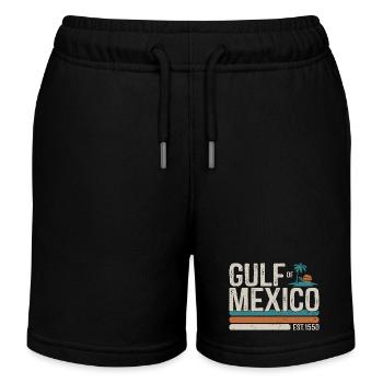 Golf von Mexiko Est 1550 Retro Vintage Strand - Kinder Organic Joggingshorts Mini Bolter von Stanley/Stella - Schwarz - Vorne
