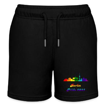 Pride 2025 Berlin - Short de jogging enfant bio Stanley/Stella - noir - Devant