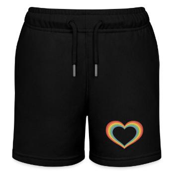 Großes Pride-Herz - Kinder Organic Joggingshorts Mini Bolter von Stanley/Stella - Schwarz - Vorne