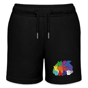 NOT YOUR BABE - Short de jogging enfant bio Stanley/Stella - noir - Devant