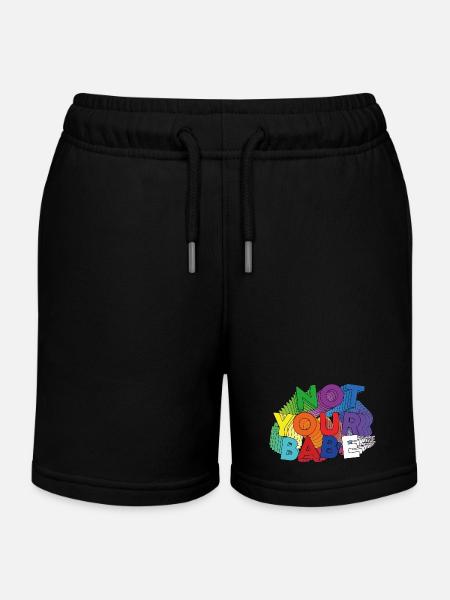 NOT YOUR BABE - Short de jogging enfant bio Stanley/Stella - noir