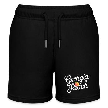 Georgia Peach Script - Kids Organic Sweat Shorts by Stanley/Stella - black - Front