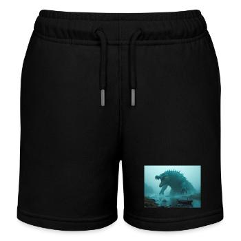 Afanc, keltisch-walisisches Seeungeheuer einer alten Legende - Kinder Organic Joggingshorts Mini Bolter von Stanley/Stella - Schwarz - Vorne