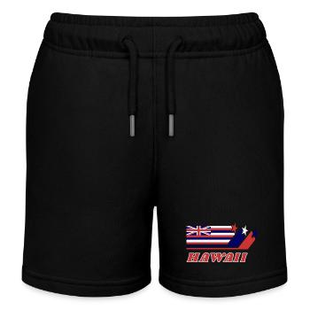 Hawaii Flagge Geschenk Honolulu - Kinder Organic Joggingshorts Mini Bolter von Stanley/Stella - Schwarz - Vorne