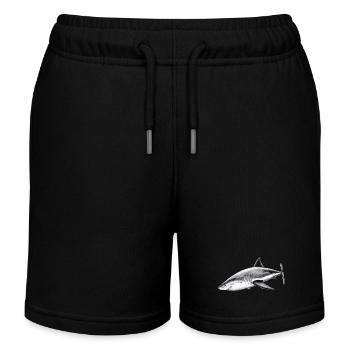 Weißer Hai - Weißer Hai - Kinder Organic Joggingshorts Mini Bolter von Stanley/Stella - Schwarz - Vorne