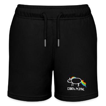 Death Metal Einhorn Musik - Kinder Organic Joggingshorts Mini Bolter von Stanley/Stella - Schwarz - Vorne