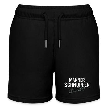 Männer Schnupfen überlebt - Kinder Organic Joggingshorts Mini Bolter von Stanley/Stella - Schwarz - Vorne