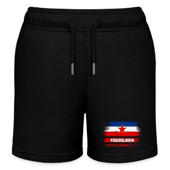 Jugoslawien Vintage Flaggen - Kinder Organic Joggingshorts Mini Bolter von Stanley/Stella - Schwarz - Vorne