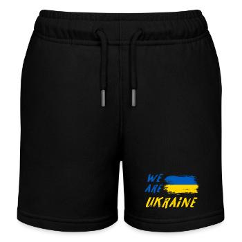 Wir sind Ukraine - Kinder Organic Joggingshorts Mini Bolter von Stanley/Stella - Schwarz - Vorne