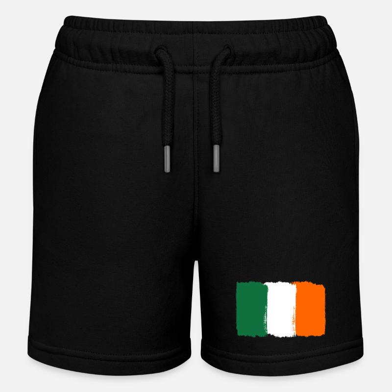 Drapeau de l’Irlande utilisé look - Short de jogging enfant bio Stanley/Stella - noir