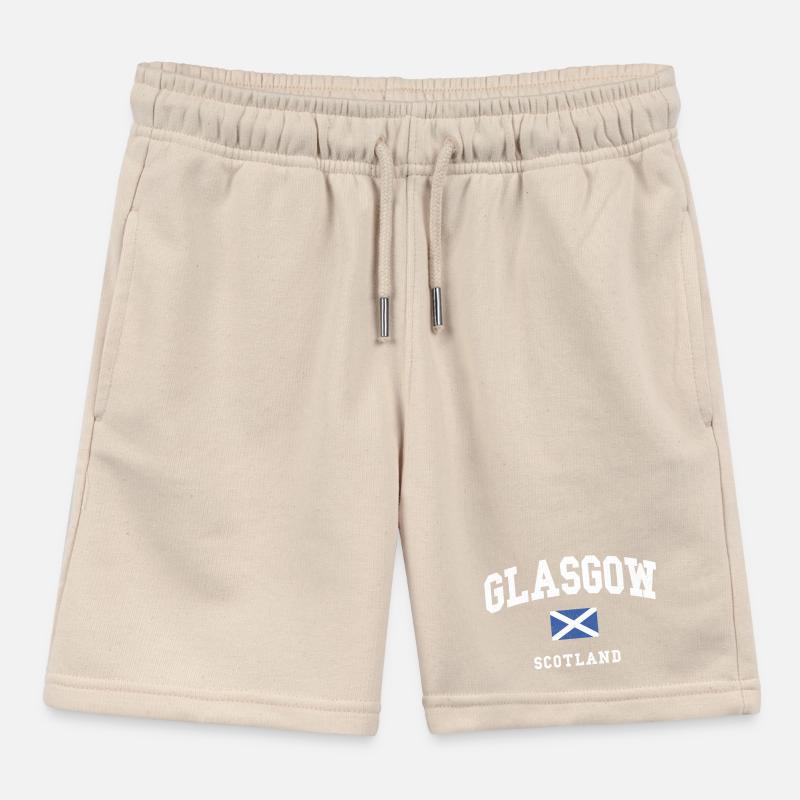 Graphique du drapeau de l’Écosse de Glasgow Short de jogging enfant bio Stanley/Stella