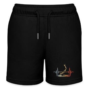 I love welding - Kids Organic Sweat Shorts by Stanley/Stella - black - Front