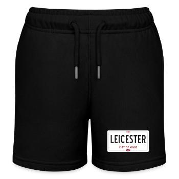 Ortsschild von Leicester - Kinder Organic Joggingshorts Mini Bolter von Stanley/Stella - Schwarz - Vorne