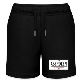 Ortsschild von Aberdeen - Kinder Organic Joggingshorts Mini Bolter von Stanley/Stella - Schwarz - Vorne