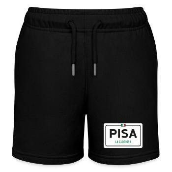 Ortsschild von Pisa - Kinder Organic Joggingshorts Mini Bolter von Stanley/Stella - Schwarz - Vorne