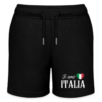 Ich liebe Italien, italienischen Stolz - Kinder Organic Joggingshorts Mini Bolter von Stanley/Stella - Schwarz - Vorne