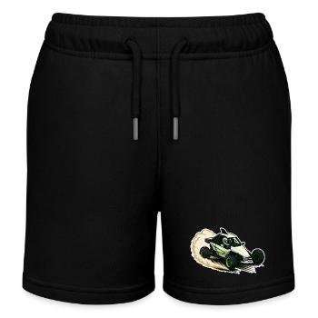 Autocross Stockcar Spezialcross - Kinder Organic Joggingshorts Mini Bolter von Stanley/Stella - Schwarz - Vorne