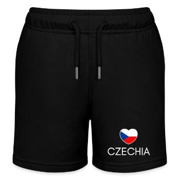 Ich liebe Tschechien, Herz Tschechien - Kinder Organic Joggingshorts Mini Bolter von Stanley/Stella - Schwarz - Vorne