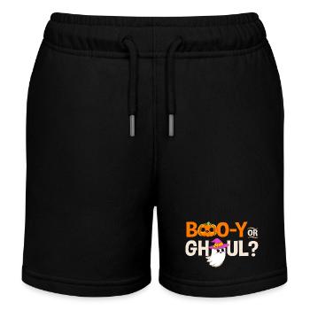Halloween Gender Reveal - Kinder Organic Joggingshorts Mini Bolter von Stanley/Stella - Schwarz - Vorne
