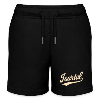 Isartal Schriftzug   - Kinder Organic Joggingshorts Mini Bolter von Stanley/Stella - Schwarz - Vorne
