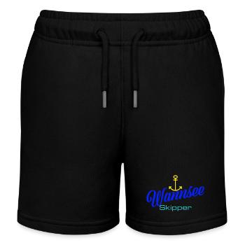 Berlin : Wannsee Skipper avec ancre - Short de jogging enfant bio Stanley/Stella - noir - Devant