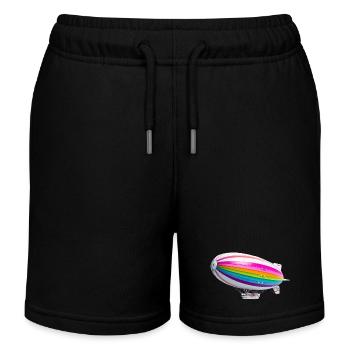 Imprimé Zeppelin arc-en-ciel - Short de jogging enfant bio Stanley/Stella - noir - Devant