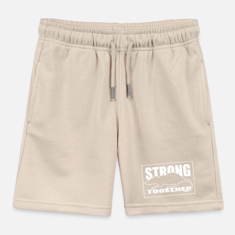 Unity Rongeur Silhouette Graphic Tee blanc Short de jogging enfant bio Stanley/Stella