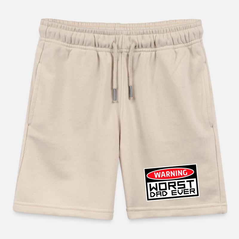 Worst Dad Ever Funny Sarcastic Father's Day Dad Kids Organic Sweat Shorts by Stanley/Stella