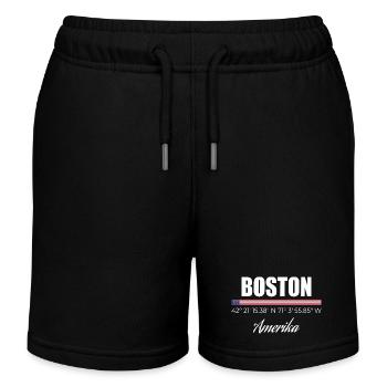 Boston - Short de jogging enfant bio Stanley/Stella - noir - Devant