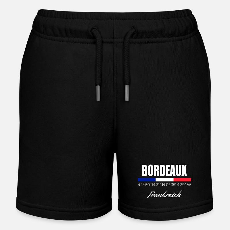 Bordeaux - Short de jogging enfant bio Stanley/Stella - noir