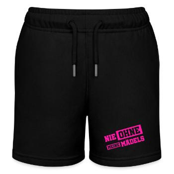 Nie ohne meine Mädels - Kinder Organic Joggingshorts Mini Bolter von Stanley/Stella - Schwarz - Vorne