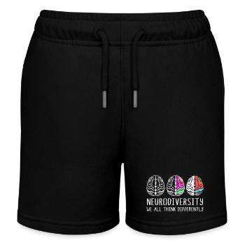 Neurodiversity Autismus Gehirn ADHS Asperger - Kinder Organic Joggingshorts Mini Bolter von Stanley/Stella - Schwarz - Vorne