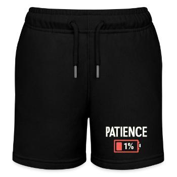 Geduld 1% Niedriger Akku Lustiger Sarkasmus - Kinder Organic Joggingshorts Mini Bolter von Stanley/Stella - Schwarz - Vorne