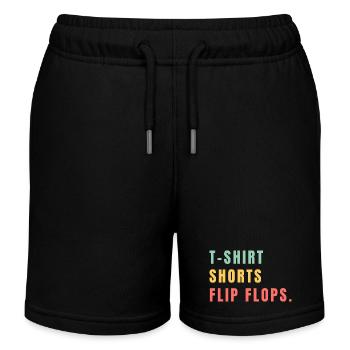 T-shirts Dhorts Tongs - Short de jogging enfant bio Stanley/Stella - noir - Devant