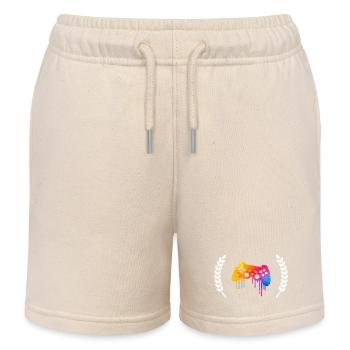gamer wappen - Kinder Organic Joggingshorts Mini Bolter von Stanley/Stella - Natur - Vorne