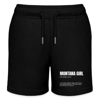 T-shirt Indépendance Fille du Montana - Short de jogging enfant bio Stanley/Stella - noir - Devant