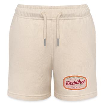Alpine Vintage Label Kitzbühel Austria - Kids Organic Sweat Shorts by Stanley/Stella - soft Ecru - Front