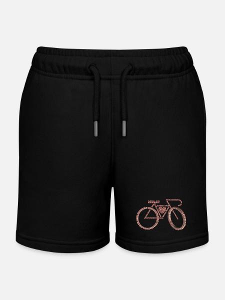 Langues vélo-parlées de la Saint-Valentin V1 - Short de jogging enfant bio Stanley/Stella - noir