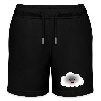 Glückliche Wolke - Kinder Organic Joggingshorts Mini Bolter von Stanley/Stella - Schwarz - Vorne